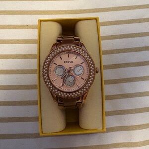 Fossil Stella Quartz Rose Gold Stainless Steel bracelet Watch